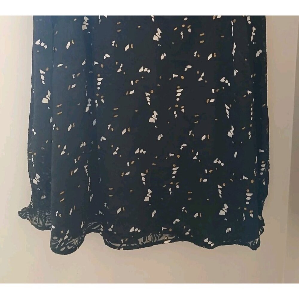 Talbots Plus Burnout Velvet Popover Top - Picture 5 of 13